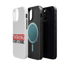DistinctInk ToughCase for Apple iPhone, Compatible with MagSafe Charging - Twerking is Not a Crime