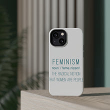 DistinctInk ToughCase for Apple iPhone, Compatible with MagSafe Charging - Feminism Definition Women Are People