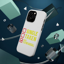 DistinctInk ToughCase for Apple iPhone, Compatible with MagSafe Charging - Single Taken Busy Playing Baseball