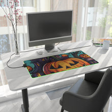 DistinctInk LED Gaming Mouse Pad with Trick or Treat Parade Design for Halloween