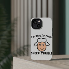 DistinctInk ToughCase for Apple iPhone, Compatible with MagSafe Charging - I'm Here for Some SHEEP Thrills