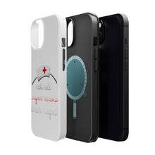 DistinctInk ToughCase for Apple iPhone, Compatible with MagSafe Charging - Nurse - Not All Super Heroes Wear Capes