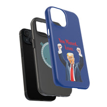 Dual Layer Tough Case for Apple iPhone, Compatible with MagSafe - Trump ‘You Missed, Loser’ Design & Blue Background
