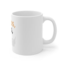 DistinctInk Glossy White Coffee / Tea Mug - Beards, Babes And BBQ