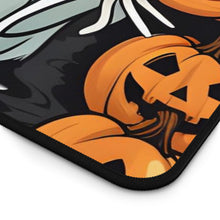 DistinctInk Desk Mat with Ghost Skeleton Pumpkins Pattern Design for Halloween