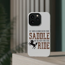 DistinctInk ToughCase for Apple iPhone, Compatible with MagSafe Charging - Climb into the Saddle, Ready for a Ride