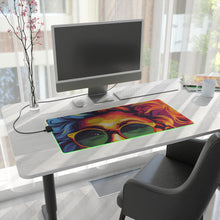 DistinctInk LED Gaming Mouse Pad with A World of Words Design for LGBTQ+ Pride
