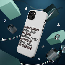 DistinctInk ToughCase for Apple iPhone, Compatible with MagSafe Charging - Beard - I Make the Rules, Do What I Want