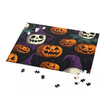 DistinctInk Jigsaw Puzzle with "Halloween Haunts and Pumpkin Pals" Design for Halloween