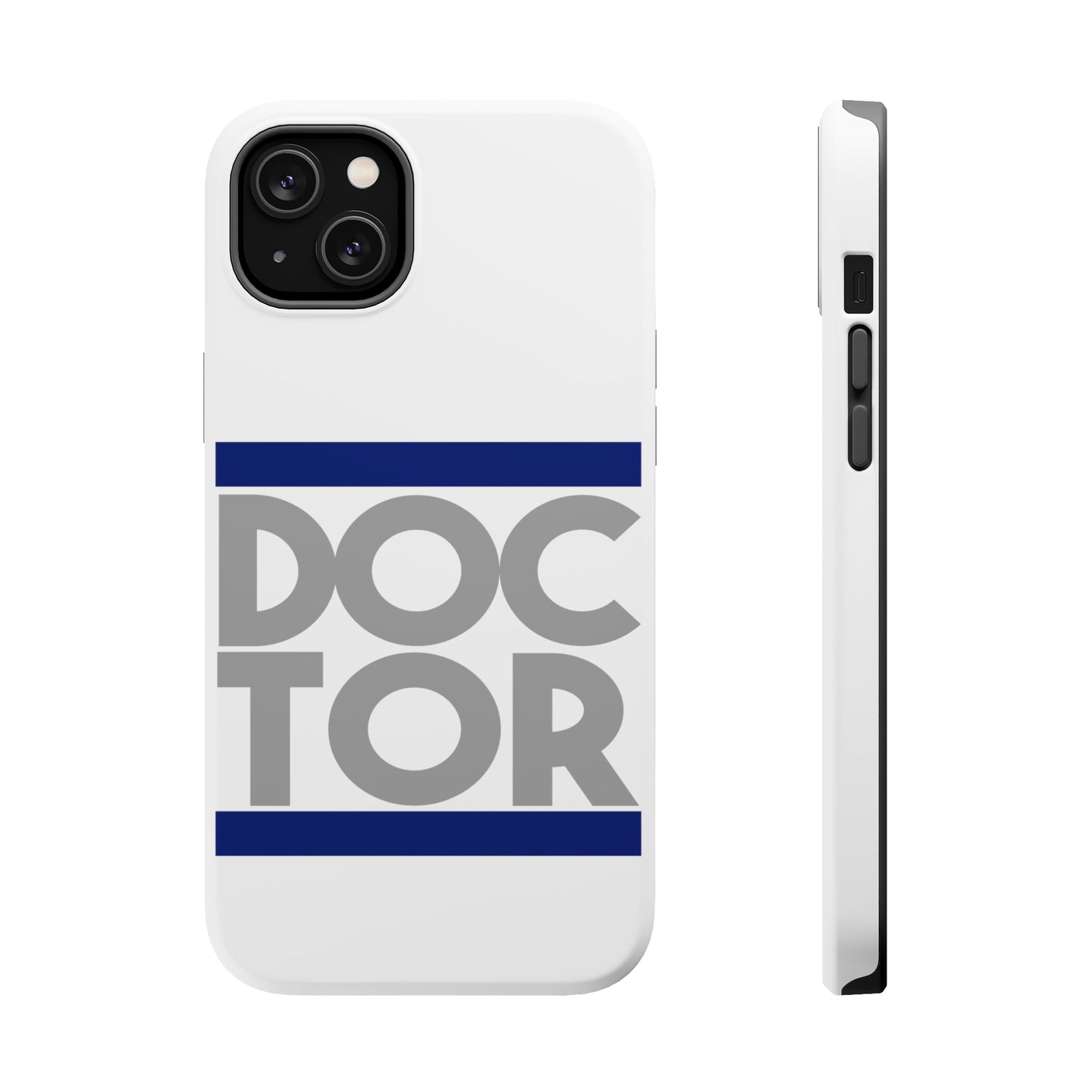 DistinctInk ToughCase for Apple iPhone, Compatible with MagSafe Charging - DOCTOR Word Art