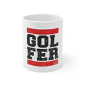 Glossy White Coffee / Tea Mug - Golfer Word Art