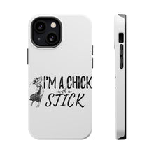 DistinctInk ToughCase for Apple iPhone, Compatible with MagSafe Charging - I'm a Chick with a Stick Golf