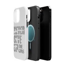 DistinctInk ToughCase for Apple iPhone, Compatible with MagSafe Charging - Never Give Up The Guns