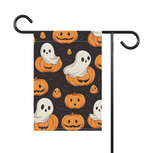 DistinctInk Garden & House Banner / Flag with Haunted Skeleton Pumpkin Patch Design for Halloween