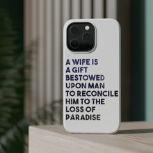DistinctInk ToughCase for Apple iPhone, Compatible with MagSafe Charging - A Wife is a Gift Bestowed Upon Man