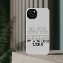 DistinctInk ToughCase for Apple iPhone, Compatible with MagSafe Charging - No One Ever Got Stronger Working Less
