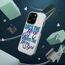 DistinctInk ToughCase for Apple iPhone, Compatible with MagSafe Charging - Once The Horse Girl Always The Horse Girl