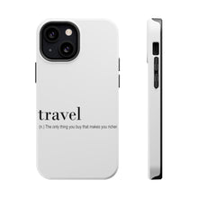 DistinctInk ToughCase for Apple iPhone, Compatible with MagSafe Charging - Travel - Thing to buy that makes you richer