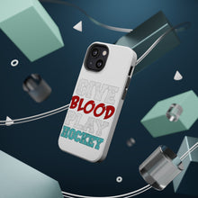 DistinctInk ToughCase for Apple iPhone, Compatible with MagSafe Charging - Give Blood Play Hockey