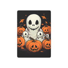 DistinctInk Playing Poker Cards with Ghost Skeleton Pumpkin Pattern Design for Halloween