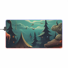 DistinctInk LED Gaming Mouse Pad with Trick or Treat Fun Design for Halloween