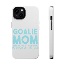 DistinctInk ToughCase for Apple iPhone, Compatible with MagSafe Charging - Goalie Mom The Most Stressful Position