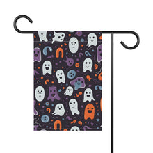 DistinctInk Garden & House Banner / Flag with Skeletal Ghostly Pumpkins Design for Halloween