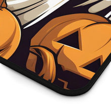DistinctInk Desk Mat with Ghostly Skeleton and Pumpkins Design for Halloween