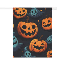 DistinctInk Garden & House Banner Flag with Nightly Fright of Bats and Ghouls Design for Halloween