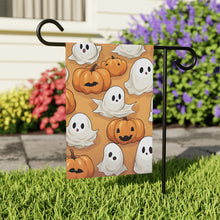 DistinctInk Garden & House Banner / Flag with Ghostly Skeleton Pumpkin Patch Design for Halloween