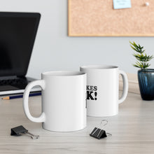 DistinctInk Glossy White Coffee / Tea Mug - Dad Jokes Rock
