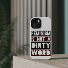 DistinctInk ToughCase for Apple iPhone, Compatible with MagSafe Charging - Feminism is NOT A Dirty Word