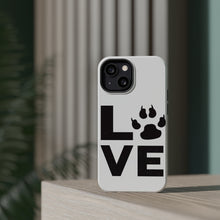 DistinctInk ToughCase for Apple iPhone, Compatible with MagSafe Charging - Love - Dog Paw