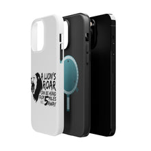 DistinctInk ToughCase for Apple iPhone, Compatible with MagSafe Charging - Lion's Roar Can Be Heard 5 Miles Away