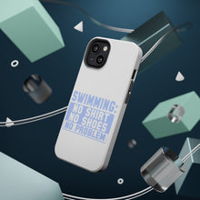 DistinctInk ToughCase for Apple iPhone, Compatible with MagSafe Charging - Swimming No Shirt No Shoes No Problem