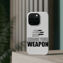 DistinctInk ToughCase for Apple iPhone, Compatible with MagSafe Charging - Choose Your Weapon - Chef Knives