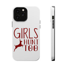 DistinctInk ToughCase for Apple iPhone, Compatible with MagSafe Charging - Girls Hunt Too - Deer