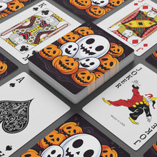 DistinctInk Playing / Poker Cards with Skele-Pumpkin Ghost Pattern Design for Halloween