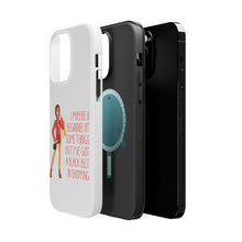 DistinctInk ToughCase for Apple iPhone, Compatible with MagSafe Charging - Beginner at Some Things Black Belt in Shopping