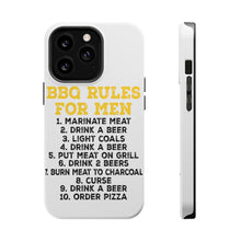 DistinctInk ToughCase for Apple iPhone, Compatible with MagSafe Charging - BBQ Rules for Men