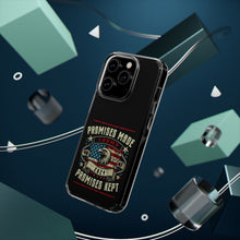 DistinctInk Hybrid (Acrylic/TPU) Clear Slim Fit Case for Apple iPhone | Trump: Promises Made, Promises Kept - Conservative
