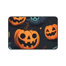 DistinctInk Desk Mat with Nightly Fright of Bats and Ghouls Design for Halloween