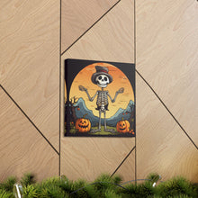 DistinctInk Canvas Wall Art with Skelefun Halloween for Halloween