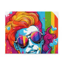 DistinctInk Jigsaw Puzzle with Leading with Courage and Grace Design for LGBTQ+ Pride