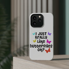 DistinctInk ToughCase for Apple iPhone, Compatible with MagSafe Charging - I Just Really Like Butterflies