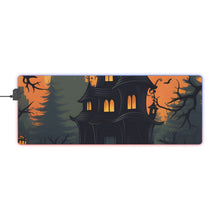 DistinctInk LED Gaming Mouse Pad with Spooky Trick or Treating Design for Halloween