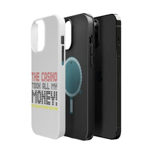 DistinctInk ToughCase for Apple iPhone, Compatible with MagSafe Charging - The Casino Took All My Money