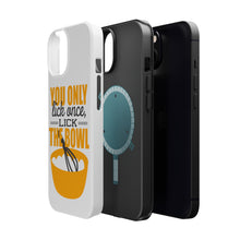 DistinctInk ToughCase for Apple iPhone, Compatible with MagSafe Charging - You Only Lick Once - Lick the Bowl - Baking