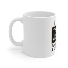 DistinctInk Glossy White Coffee / Tea Mug - I Am A Teacher Make Difference Not Money