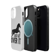 DistinctInk ToughCase for Apple iPhone, Compatible with MagSafe Charging - Just Get Over It - Horse Jump